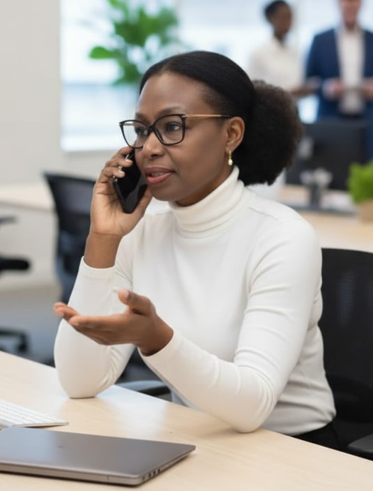 Licensed Florida insurance agent on the phone