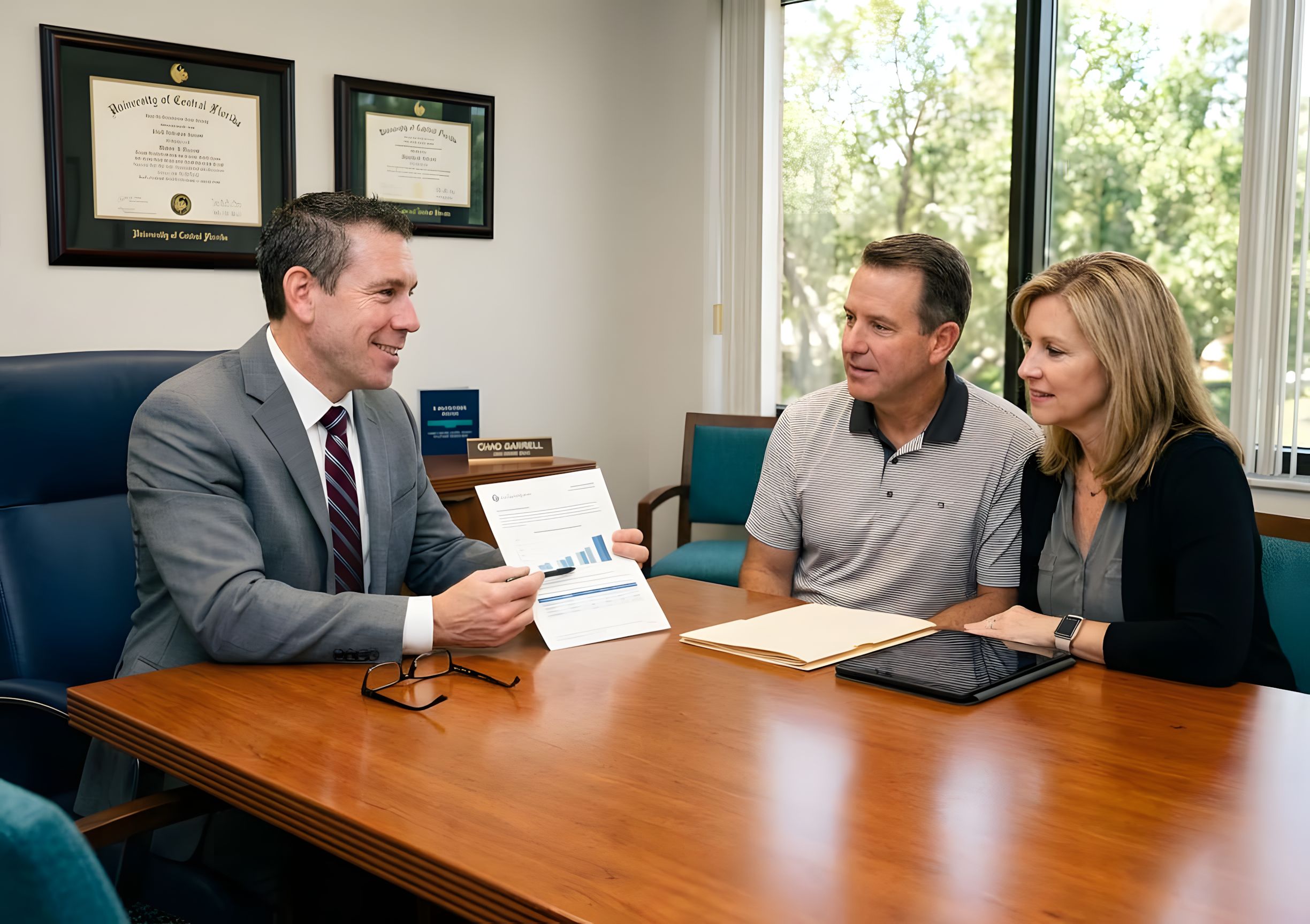 Clearwater family reviewing health insurance options with a local Florida advisor