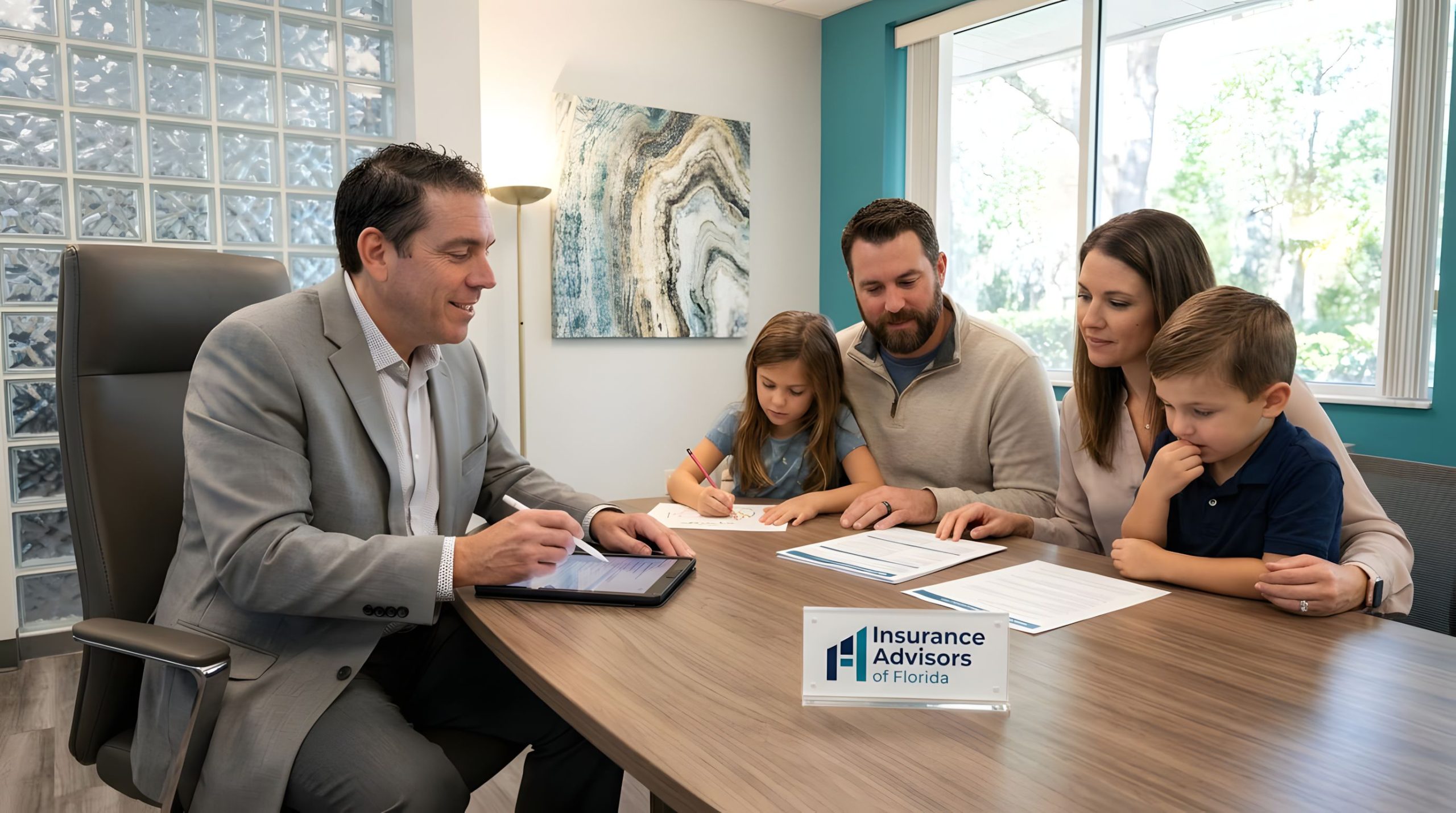 Winter Park resident reviewing health insurance plan costs with a Florida advisor
