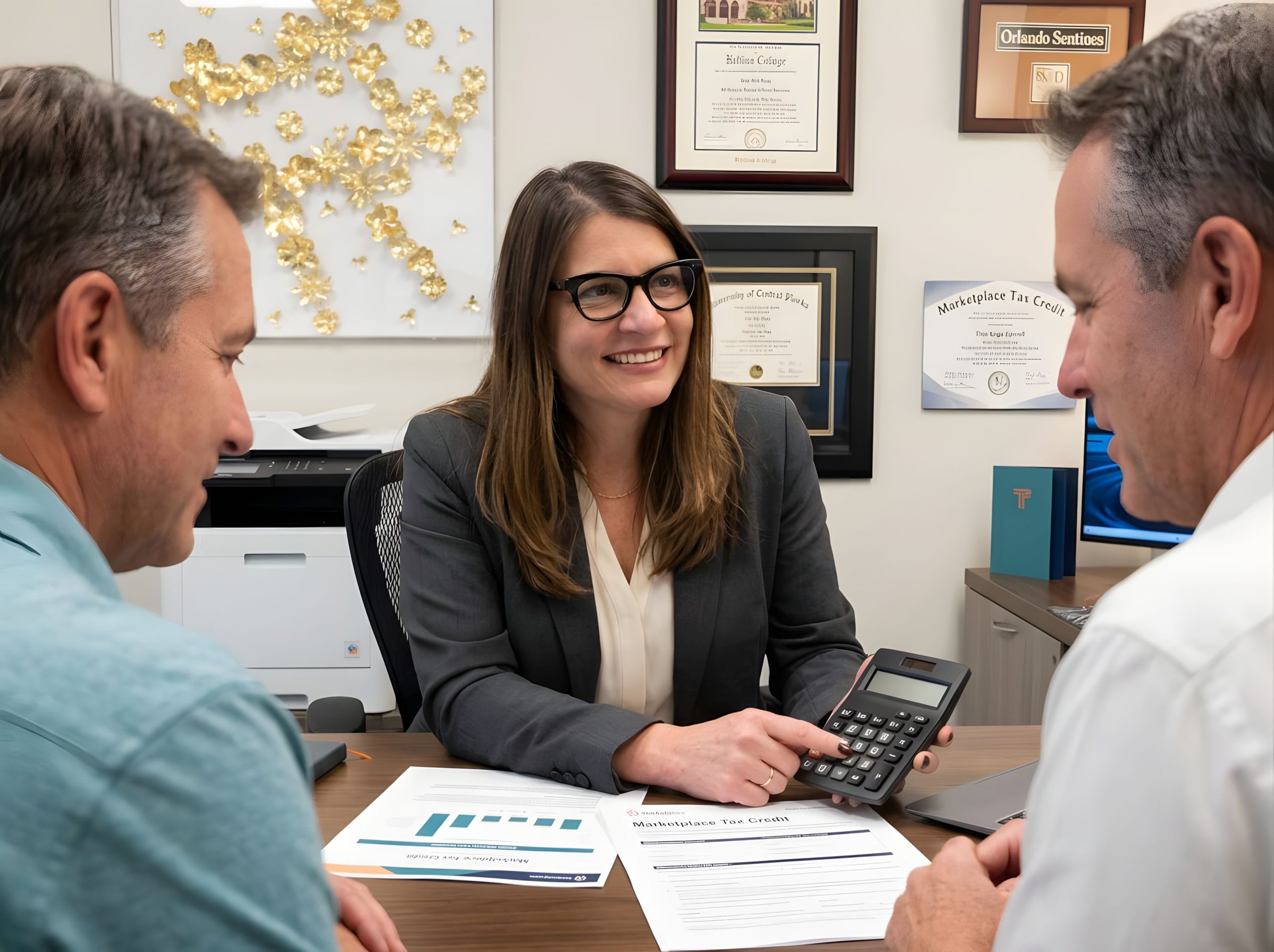 Florida professional reviewing plan options